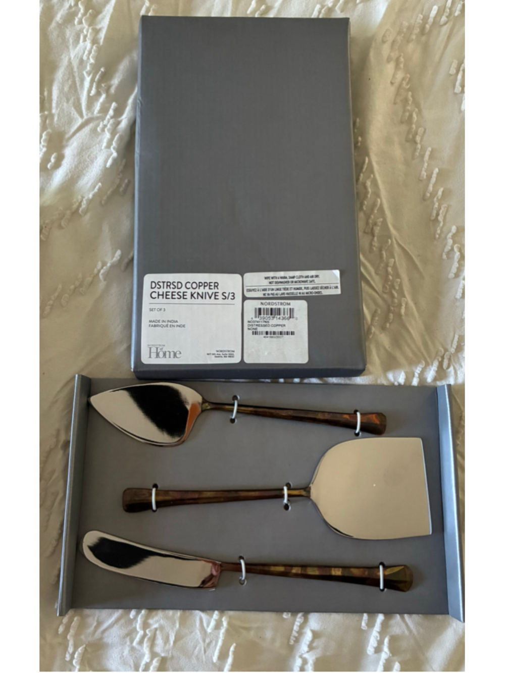 Nordstrom at Home Distressed Copper Cheese Knife Set of 3